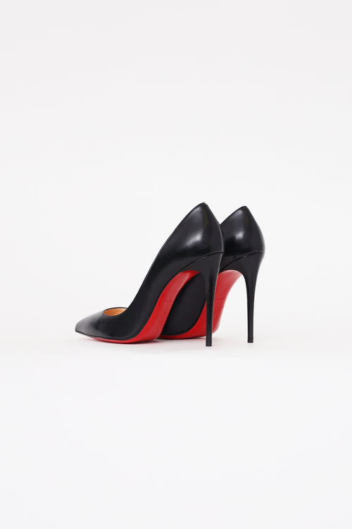 Christian Louboutin Black Leather Pigalle 100 Pump
