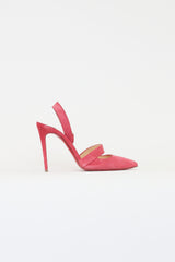 Christian Louboutin Pink Suede Actina Pumps