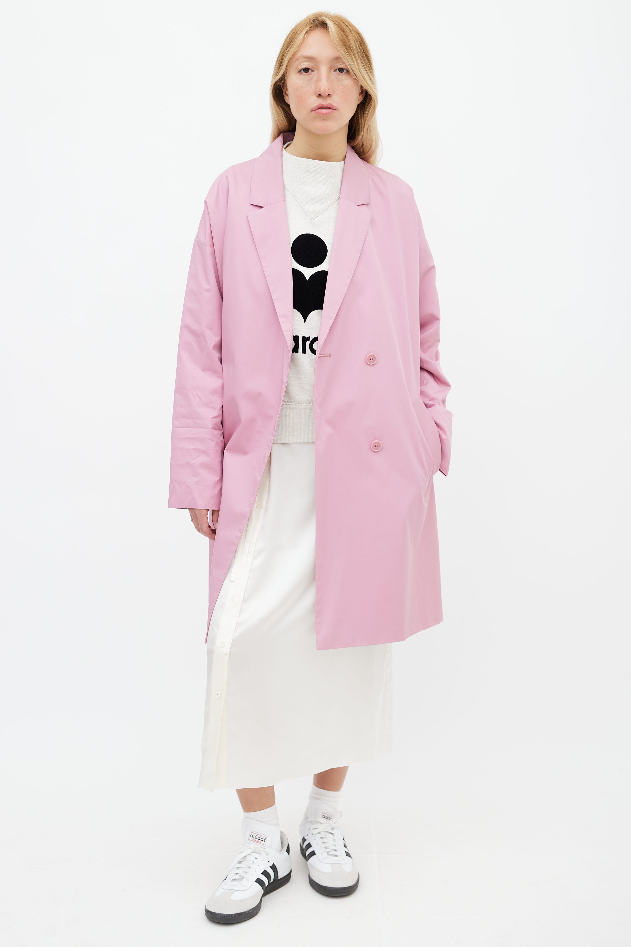 COS // Pink Long Blazer Jacket – VSP Consignment