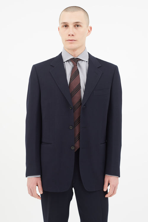 Canali Navy Wool Two Piece Suit