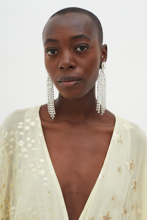 Carole Tanenbaum Vintage for VSP Diamante Dangle Clip On Earrings