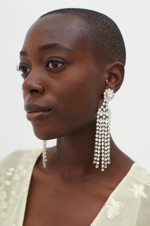 Carole Tanenbaum Vintage for VSP Diamante Dangle Clip On Earrings