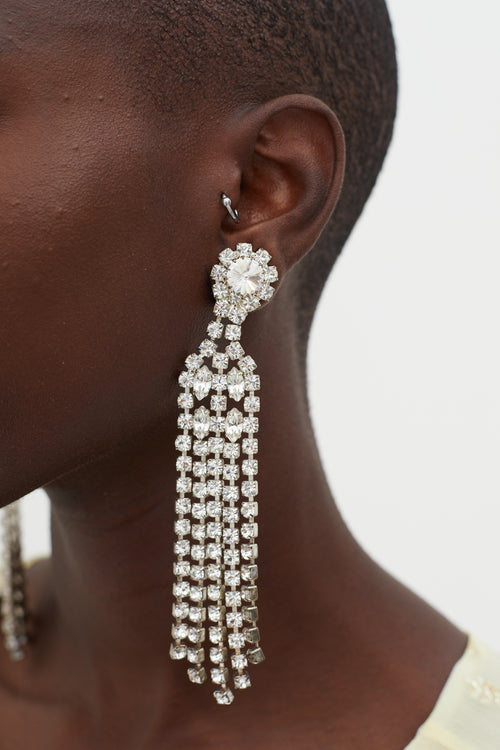 Carole Tanenbaum Vintage for VSP Diamante Dangle Clip On Earrings