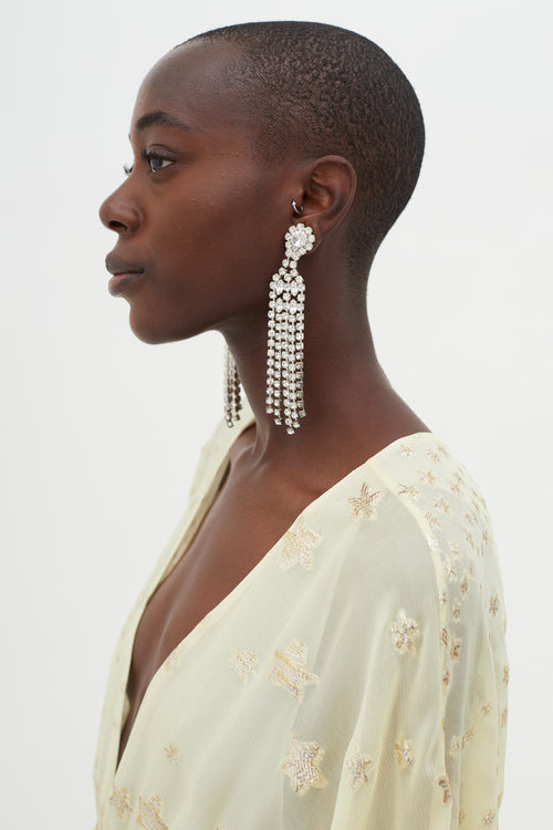 Carole Tanenbaum Vintage for VSP Diamante Dangle Clip On Earrings