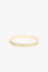 Cartier 18K Yellow Gold Love Pavé Diamond Bracelet