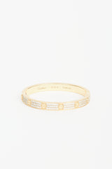 Cartier 18K Yellow Gold Love Pavé Diamond Bracelet