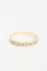 Cartier 18K Yellow Gold Love Pavé Diamond Bracelet