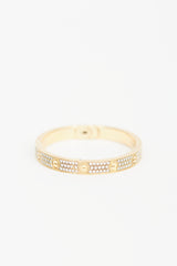 Cartier 18K Yellow Gold Love Pavé Diamond Bracelet