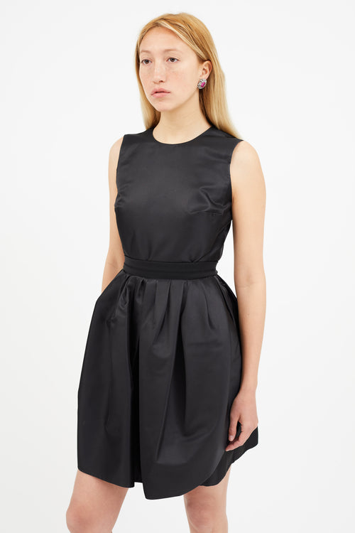 Carven Black Backless Mini Dress
