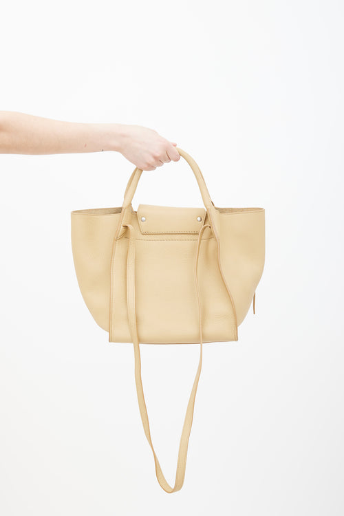 Celine Beige Leather Small Big Bag Shoulder Bag