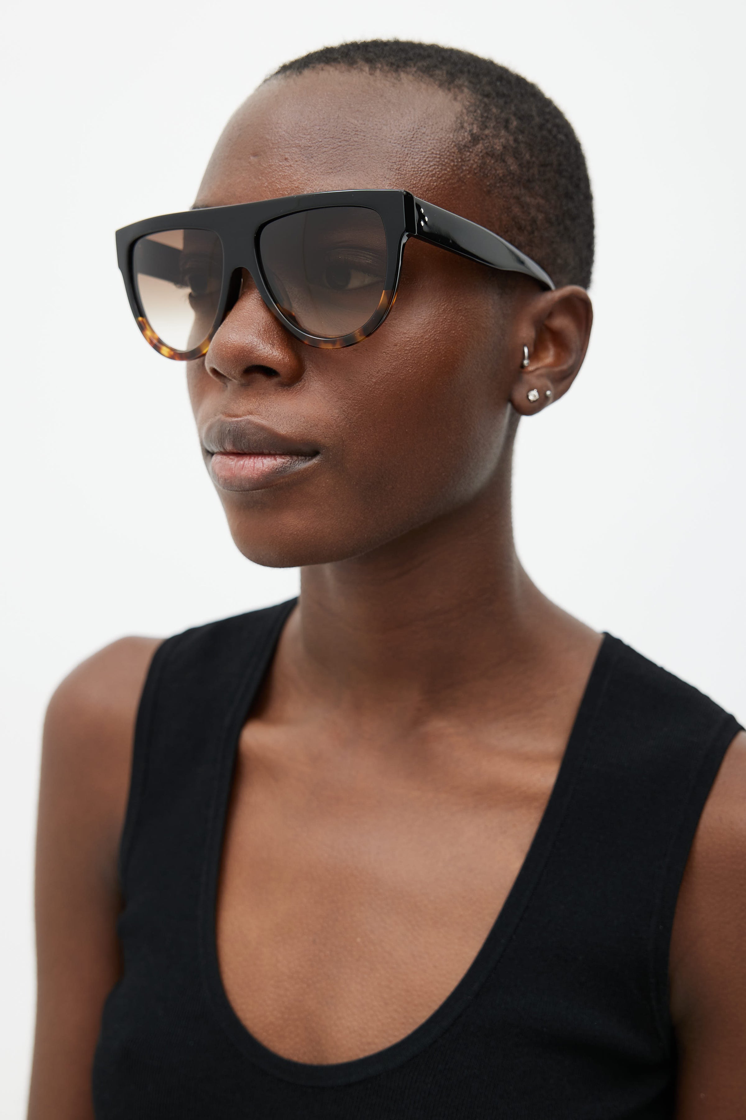 Taylor Square Oversized Womens Sunglasses in Black by FREYRS Eyewear