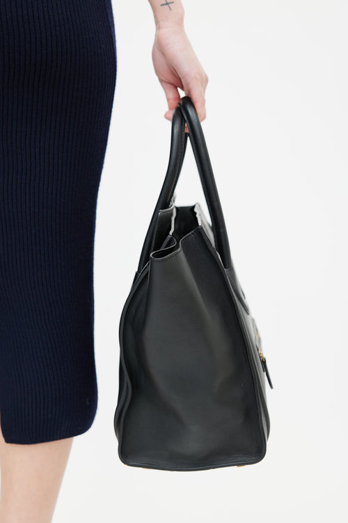 Celine Black Leather Micro Luggage Shoulder Bag