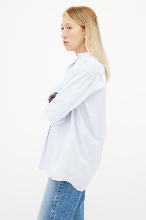 Celine Blue & White Stripe Long Sleeve Shirt