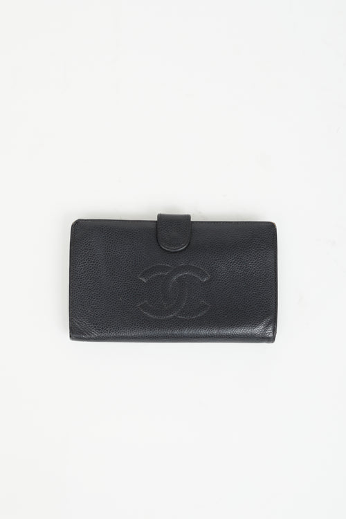 Chanel Black Leather CC Logo Wallet