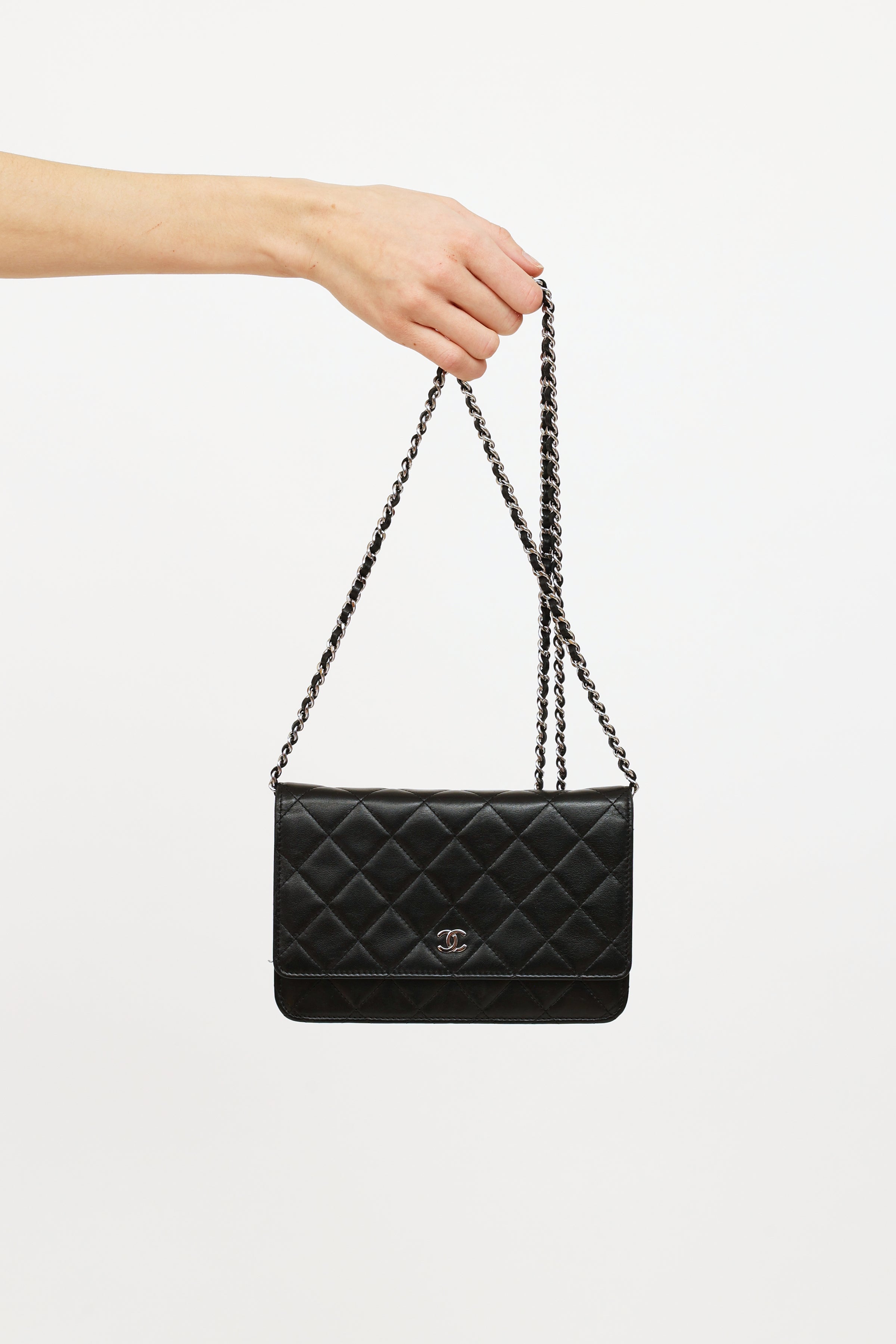 Chanel // 2014 Black Classic Quilted On Chain Wallet – VSP Consignment