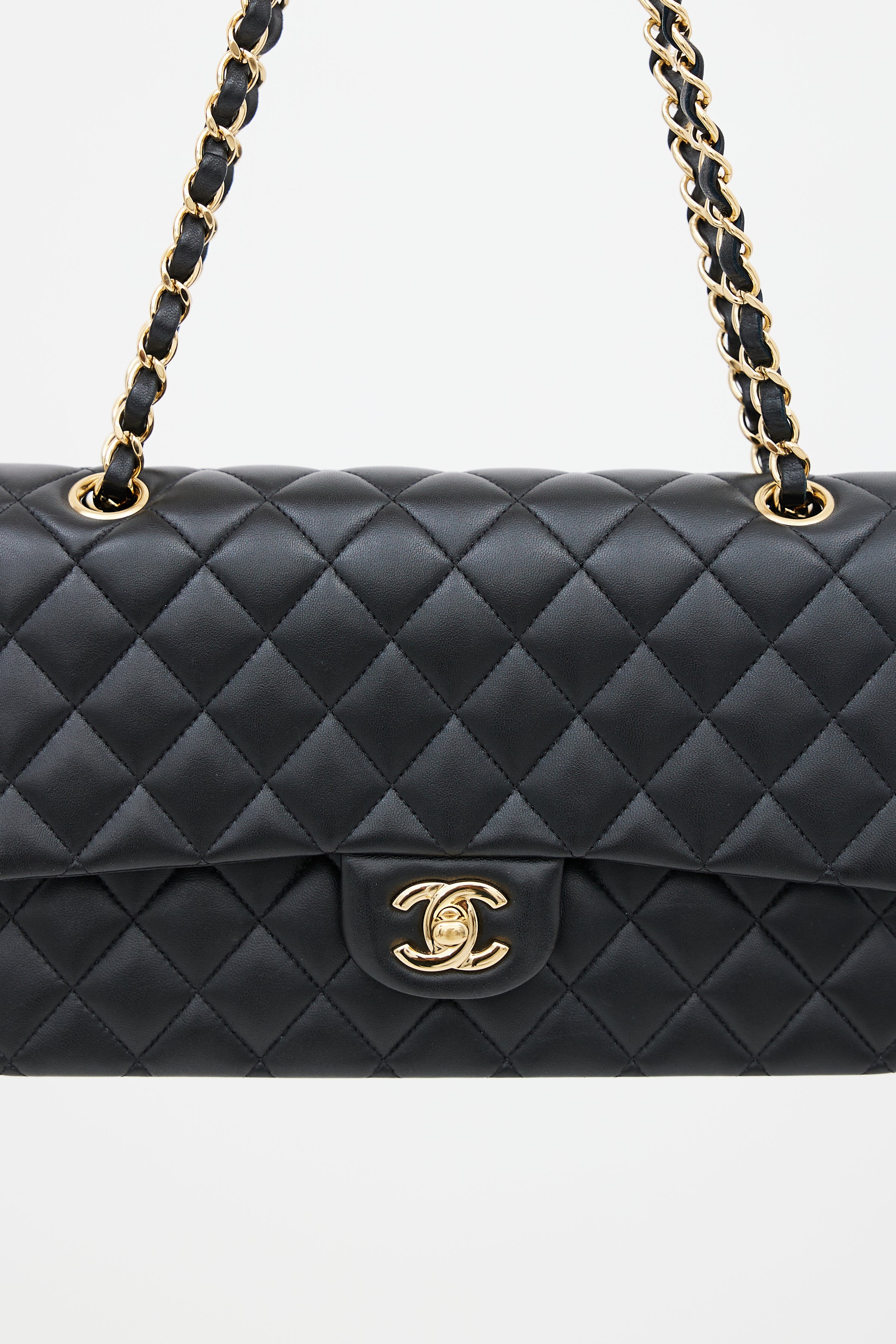 Chanel // Black Leather Classic Medium Double Flap Bag – VSP