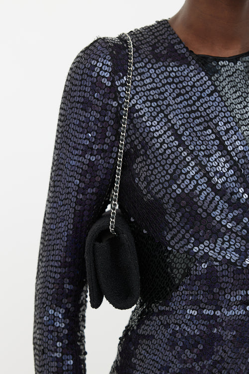 Chanel Black Tweed 2006 Autumn Embellished Clutch