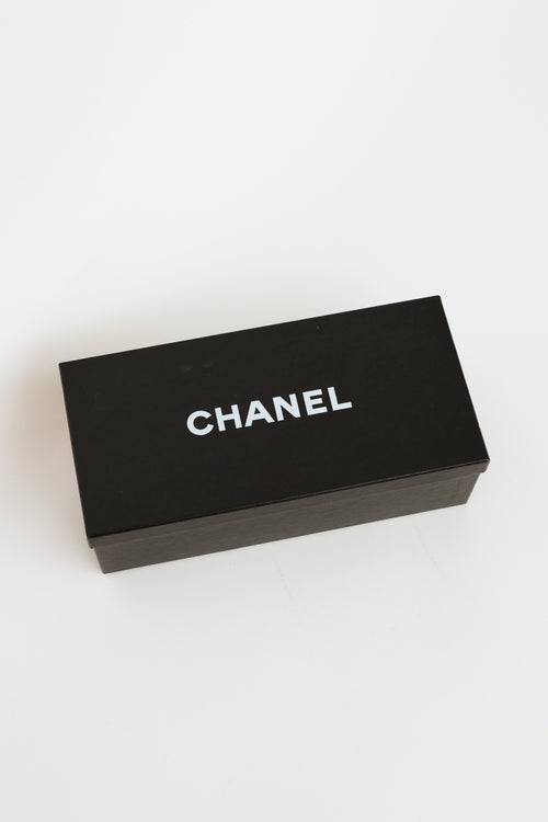 Chanel Black & Cream Camellia Jelly Sandals