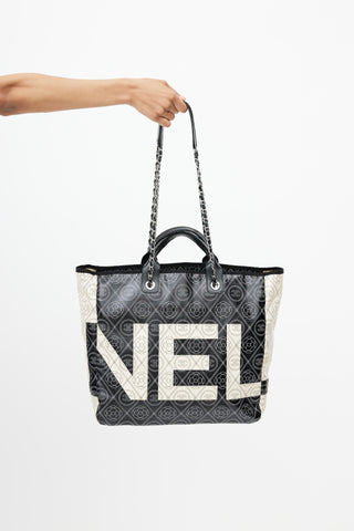 Chanel Limited Edition Cruise Black Coated Canvas Logo Tote – Wopsters  Closet