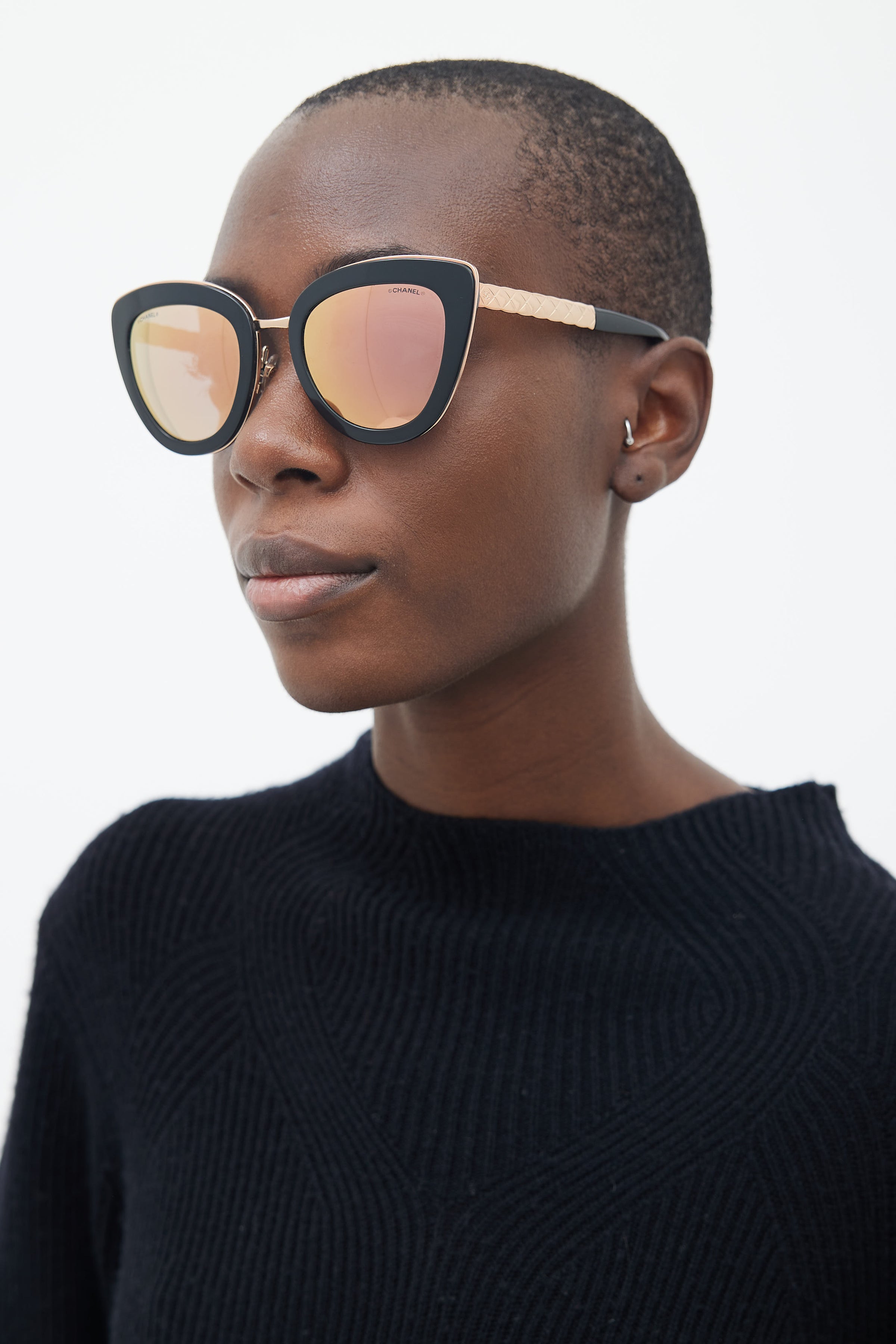 Chanel // Black Cat Eye Quilted 5368 Sunglasses – VSP Consignment