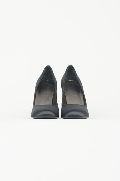 Chanel // Black Satin Pump Heel – VSP Consignment