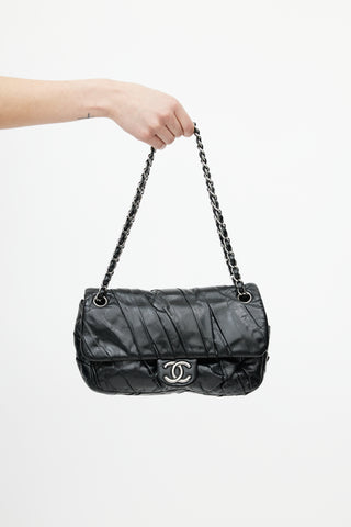 Chanel Black Twisted Flap Shoulder Bag