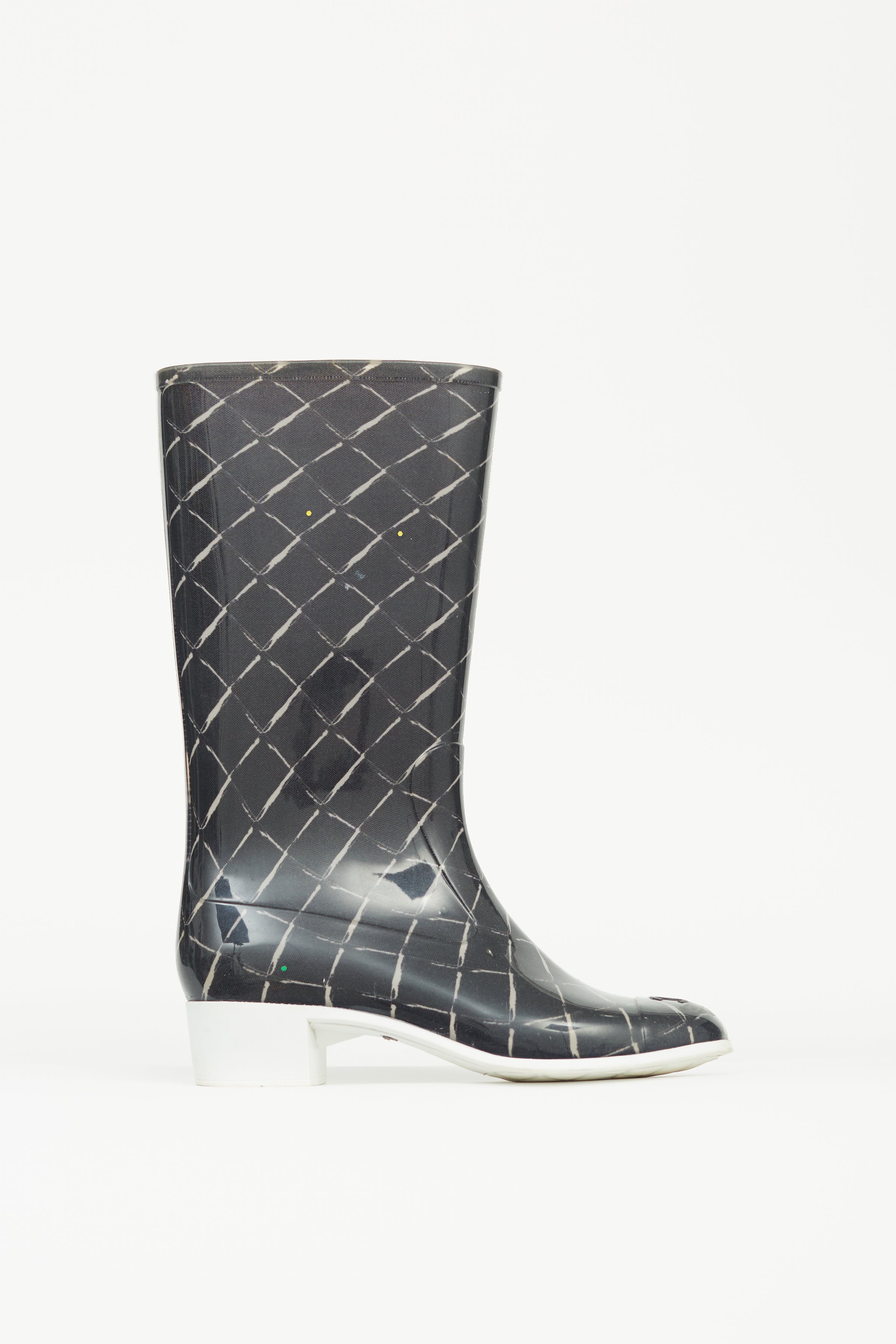 Chanel Womens Rain Boots Boots, White, 39