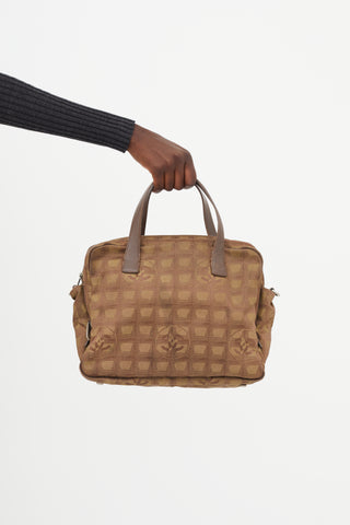 Chanel Brown Logo Messenger Bag