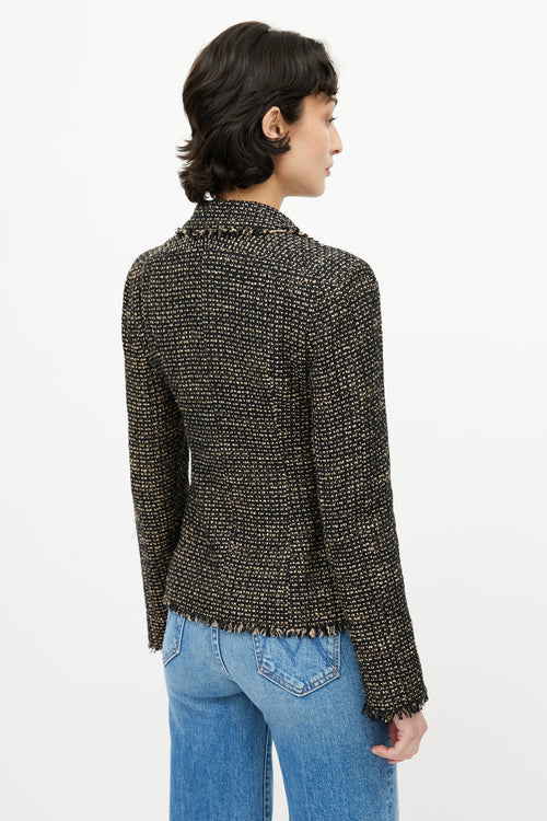Chanel Brown & Black Tweed Blazer
