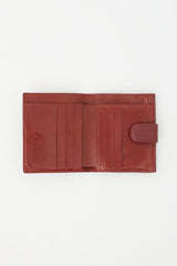 Chanel Burgundy Caviar Leather CC Logo Bi-Fold Wallet