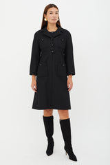 Chanel Fall 2007 Black Wool Flare Coat