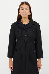 Chanel Fall 2007 Black Wool Flare Coat