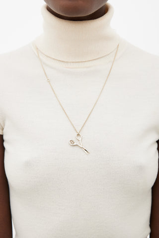 Chanel Gold-Tone Scissor Pendant Necklace