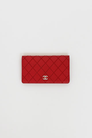 Chanel Pink Fancy CC Quilted Yen Wallet