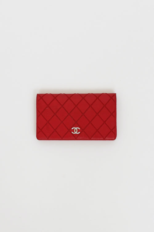 Chanel Pink Fancy CC Quilted Yen Wallet