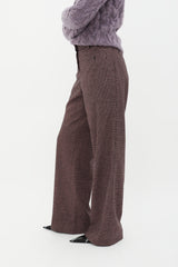 Chanel Red & Black Autumn 2005 Checkered Wide Leg Trouser