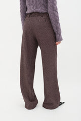 Chanel Red & Black Autumn 2005 Checkered Wide Leg Trouser