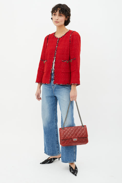 Chanel Red Quilted Leather 2.55 Shoulder Bag