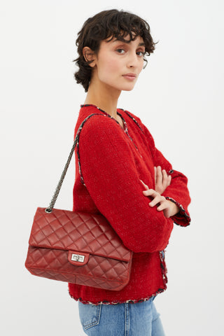 Chanel Red Quilted Leather 2.55 Shoulder Bag