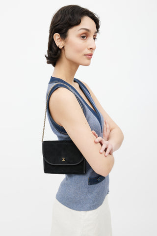 Chanel Vintage Black Quilted Shoulder Bag
