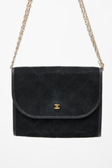 Chanel Vintage Black Quilted Shoulder Bag