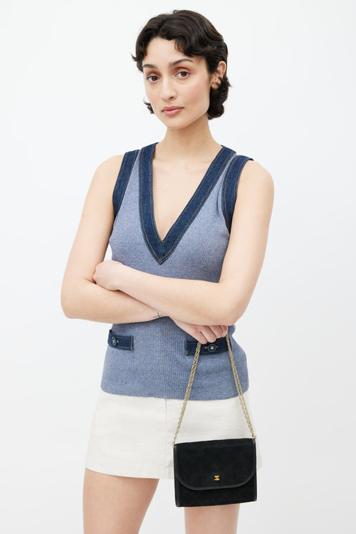 Chanel Vintage Black Quilted Shoulder Bag