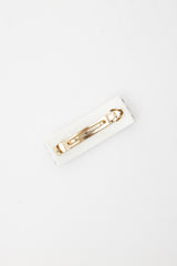 Chanel White, Blue & Gold 2010 Cruise Striped Nautical Hair Barrette
