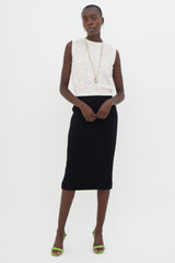 Chanel White & Red Polka Dot Knit Vest