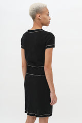 Chanel Black & White Trimmed Dress