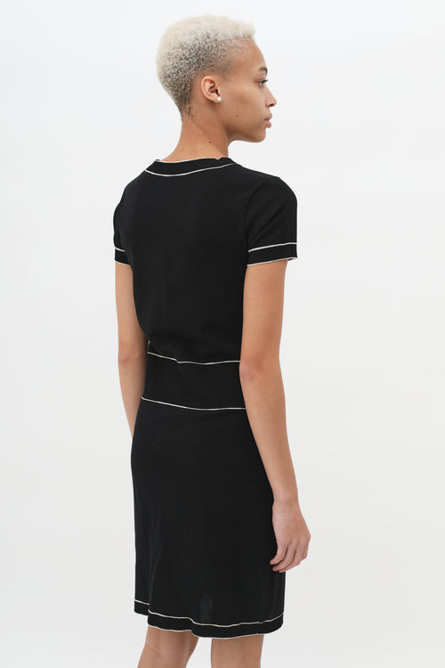 Chanel Black & White Trimmed Dress
