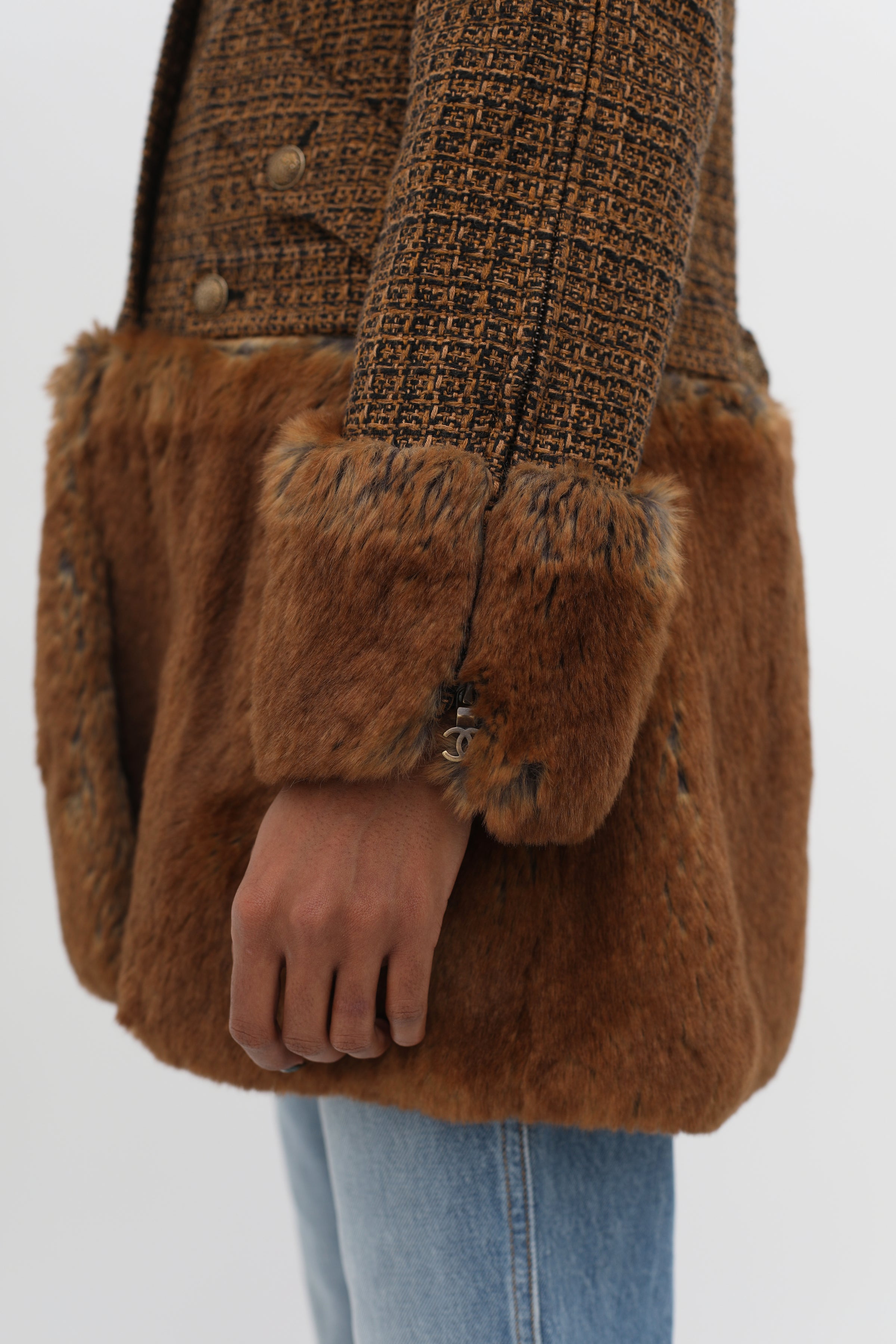 Chanel Runway/Editorial Faux Fur Jacket Fall/Winter 2018 Size 36FR