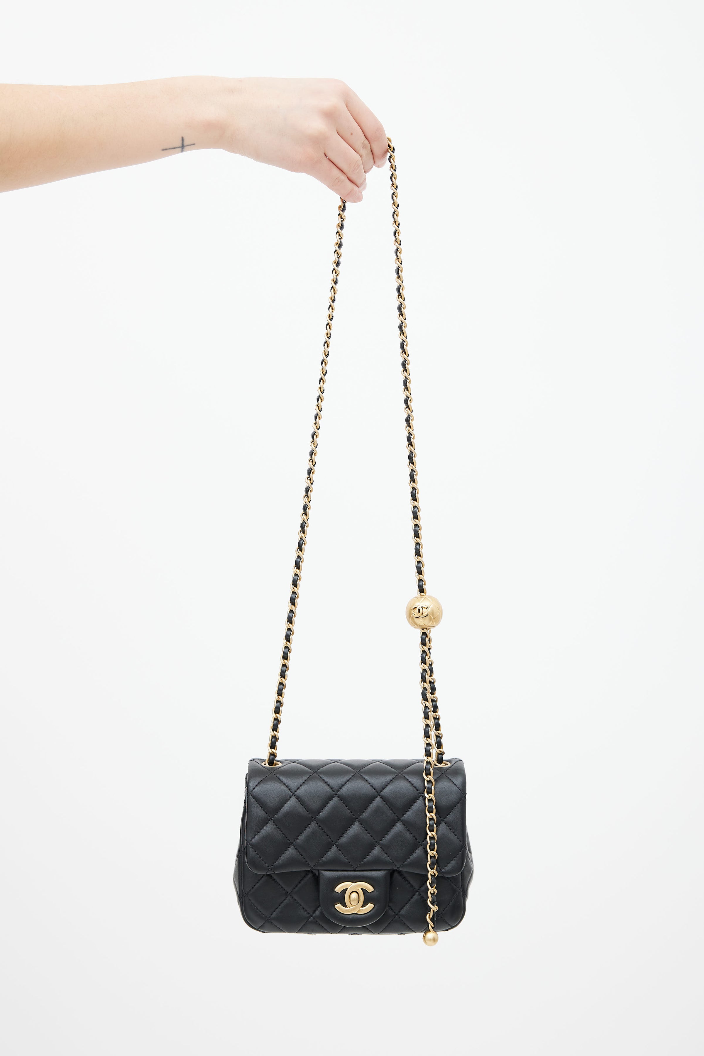 Chanel Black Vintage Vertical Quilt Mademoiselle Flap Bag Chanel  TLC
