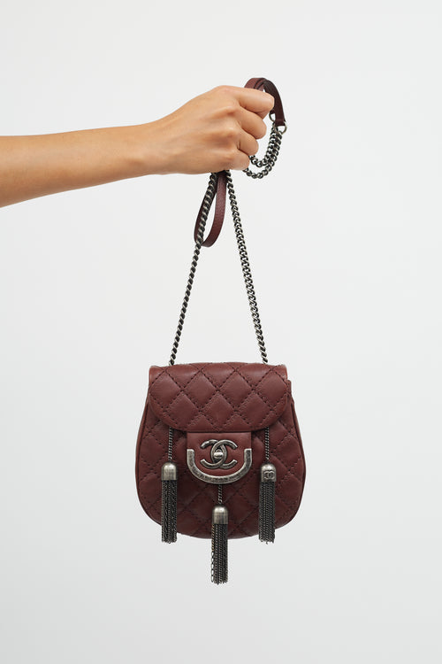 Chanel Burgundy Coco Sporran Tassel Shoulder Bag