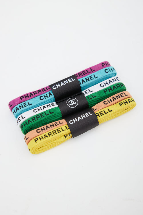 Chanel X Pharrell White Canvas & Multicolor Low Top Sneaker
